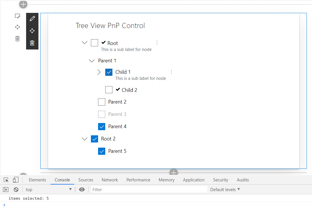Reusable PnP React control: TreeView