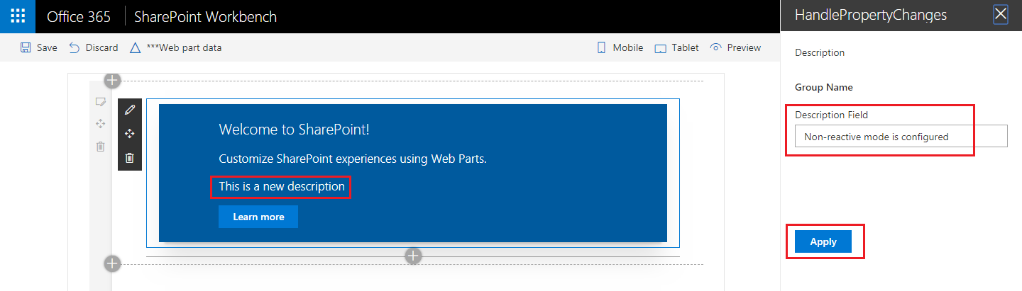 SharePoint Framework - Handle Web Part Property Changes