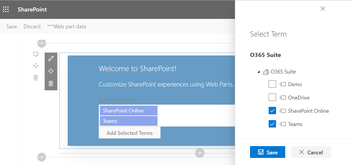 PnP Taxonomy Picker Control for SPFx