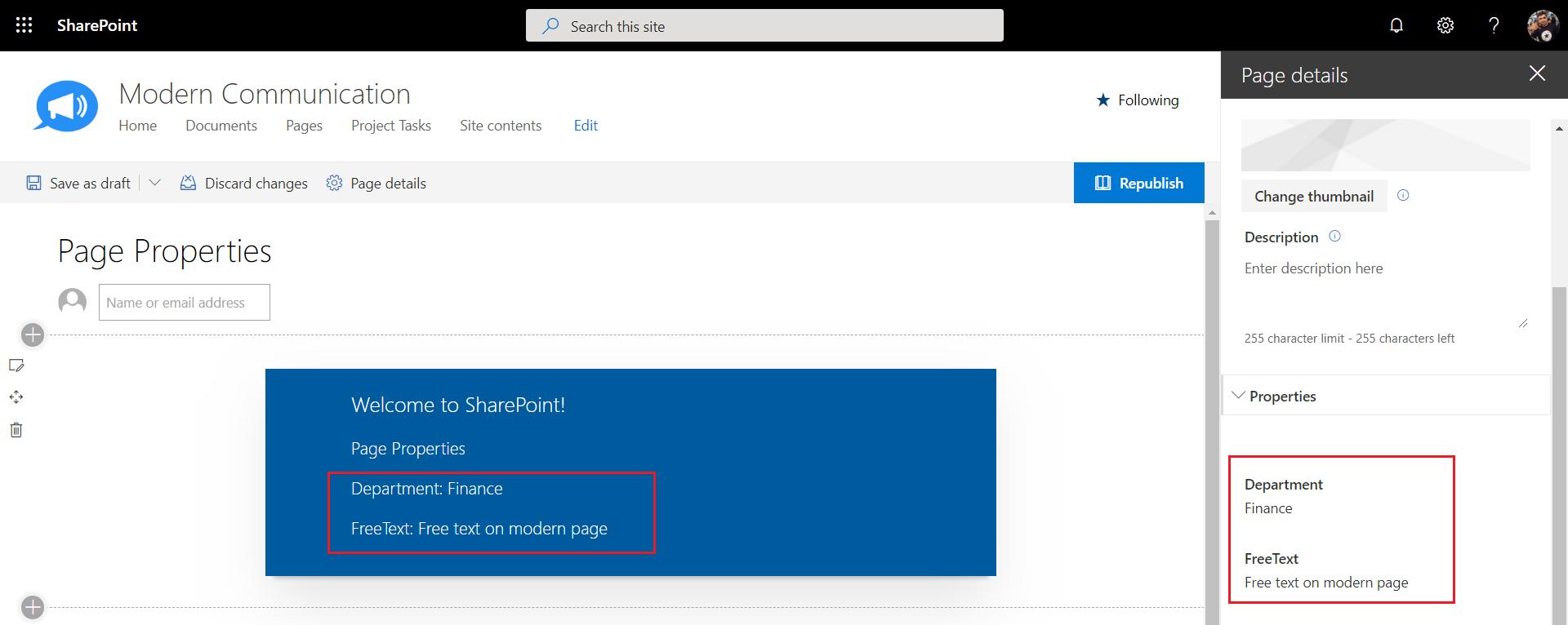 Read Modern SharePoint Page Metadata in SPFx WebPart with PnP