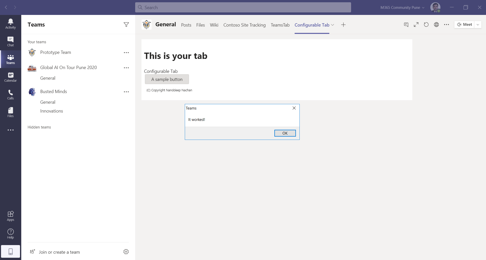 Implementing Configurable Tabs for MS Teams with Yo Teams