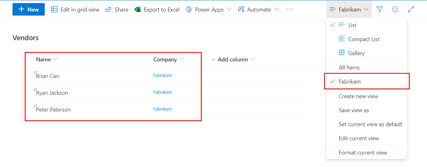 Power Automate to create SharePoint List View