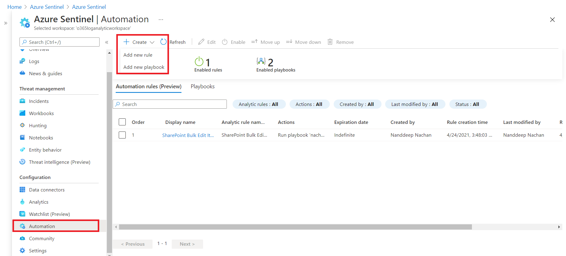 Respond to Office 365 Threats with Azure Sentinel