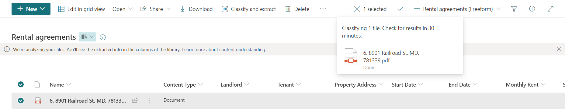 Freeform Document Processing with Microsoft Syntex