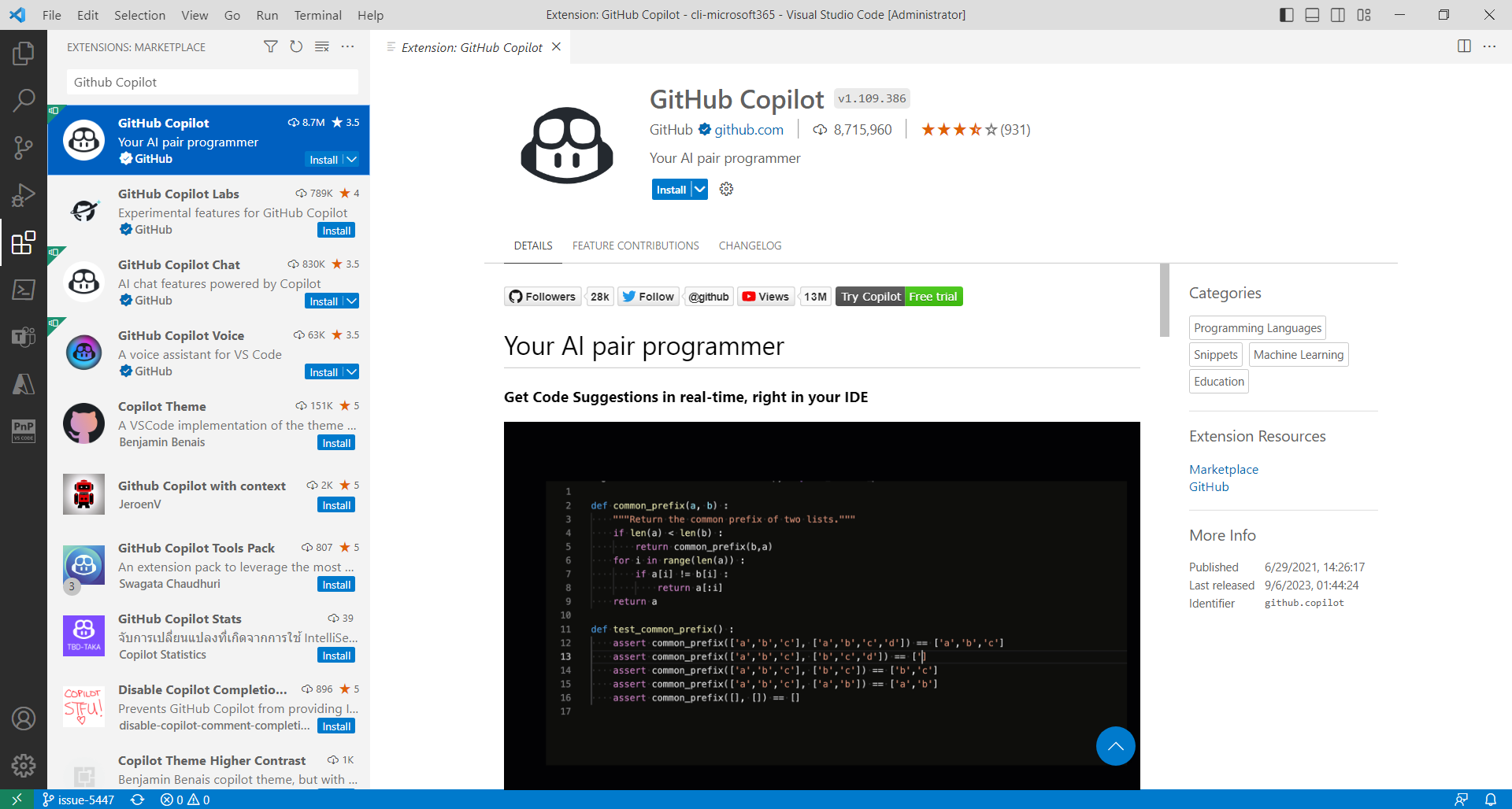 Getting started with GitHub Copilot